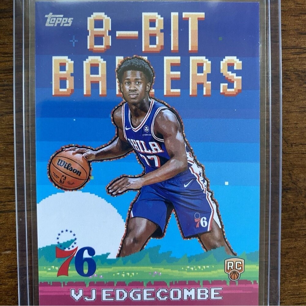 2025-26 Topps Flagship 76ers VJ Edgecombe 8-Bit Ballers Insert Rookie Card